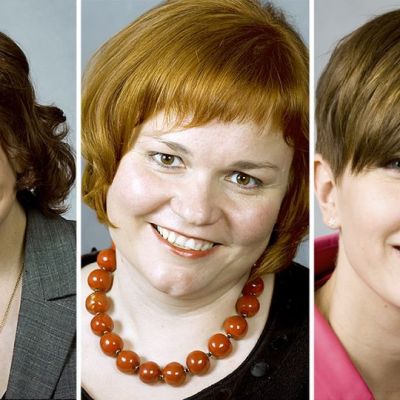 Pia Viitanen, Krista Kiuru ja Susanna Huovinen.