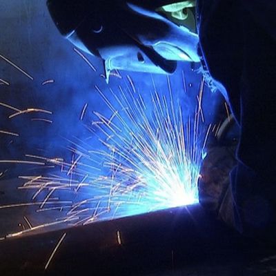 A welder at work.