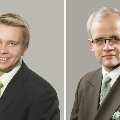Antti Kaikkonen (vas.) ja Jukka Vihriälä (oik.).