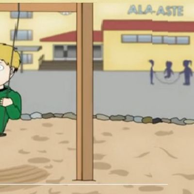 Kuvakaappaus Tuomas Toivaisen Hullu hullumpi yläaste- animaatiosarjasta.