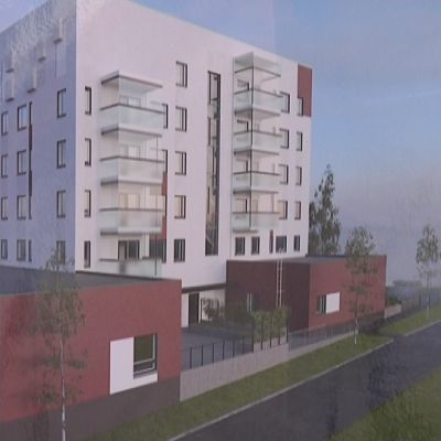 Havainnekuva Tampereelle rakennettavasta kuurosokeiden ja kuurojen asuintalosta.