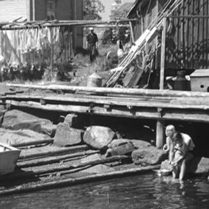Ihmisiä Haapasaarella vuonna 1964