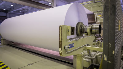 UPM:s pappersmaskin vid fabriken i Kymi.