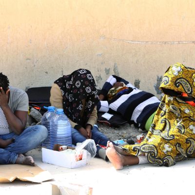 Migranter i Libyen.