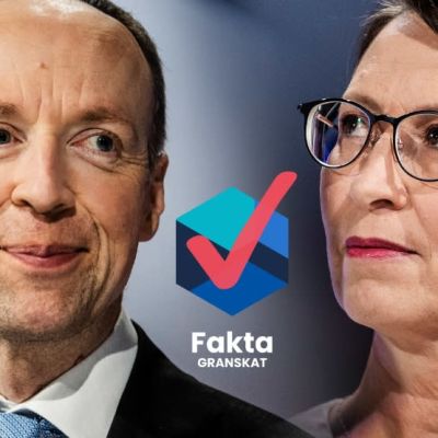 Partiledarna Jussi Halla-Aho och Sari Essayah