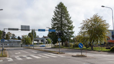 Korsningen av Alexandersgatan, Wittenbergsgatan och Vårbergavägen i Borgå.