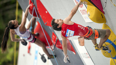 Sascha Lehmann klättrar.