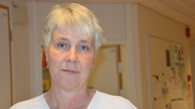 Avdelingsskötare Agneta Westerlund vid VNS.