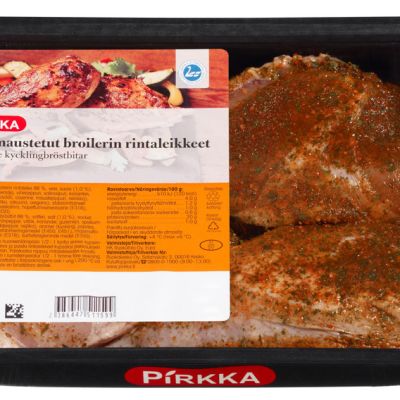 Pirkka pintamaustetut broilerin rintaleikkeet.