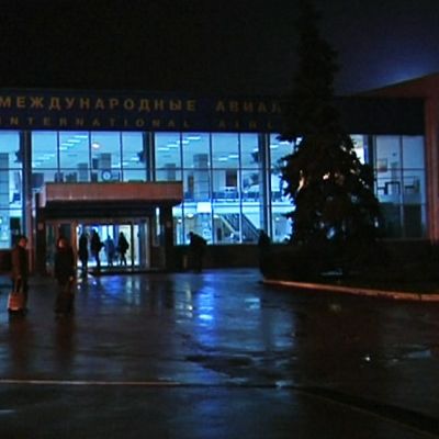 Simferopolin lentokenttä Krimin niemimaalla.
