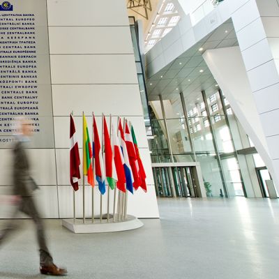 Euroopan keskuspankin pääkonttori Frankfurtissa.