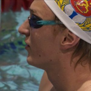 Jakob Nordman planerar att bli student från Katedralskolan i Åbo om ett drygt år. Jakob Nordman, simmare, hösten 2014
