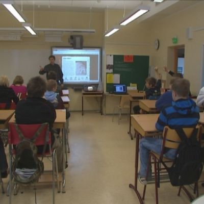 Klass i Korsnäs kyrkoby skola