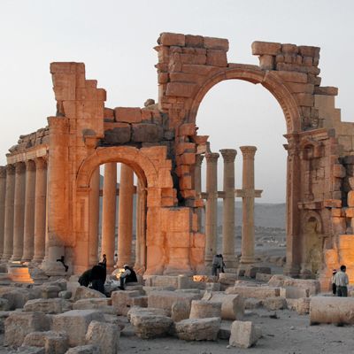 Palmyran rauniokaupunki marraskuussa 2010.