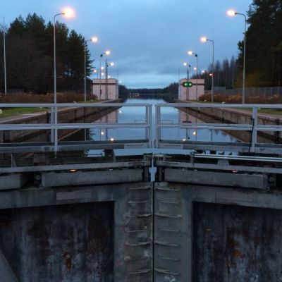 Soskuan sulku Saimaan kanavassa.