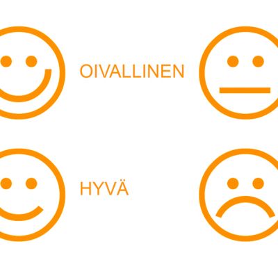 Elintarviketurvallisuusvirasto Evira Oiva-asteikko hymiöt.