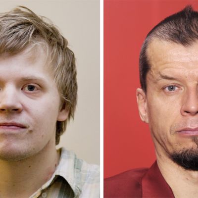 Viulisti Pekka Kuusisto ja hanuristi Kimmo Pohjonen.