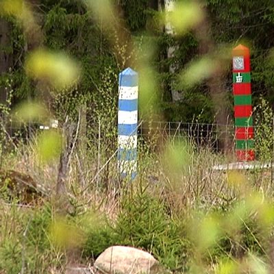 Suomen ja Venäjän rajapyykit Imatran tuntumassa