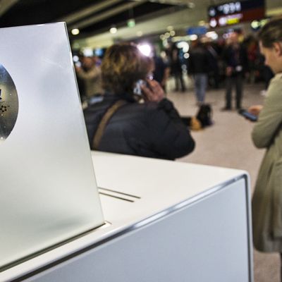 EgyptAirin tiski Pariisin lentokentällä.