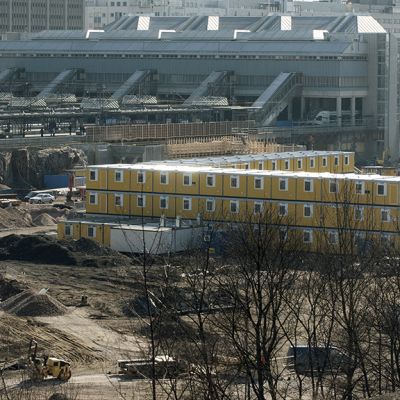 Tripla-työmaaksi kutsuttu Keski-Pasilan työmaa.