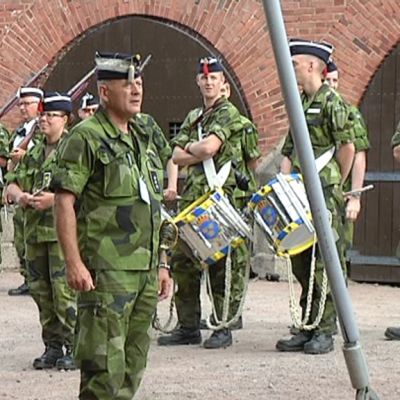 Sotilassoittokunnan soittajia
