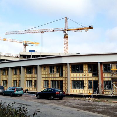 Rakennustyömaa.