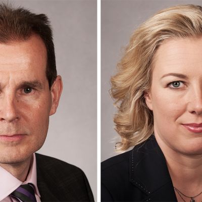 Jouni Backman ja Jutta Urpilainen.