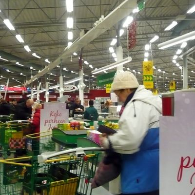 Vilskettä Rovaniemen Prismassa
