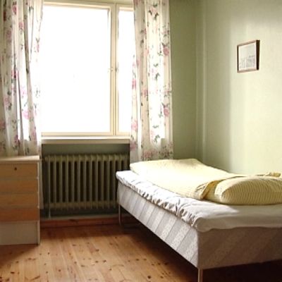 Turvapaikanhakijoiden majoitustila Kristiinankaupungissa.