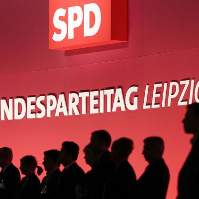 SPD:n puoluekokous Leipzigissa.