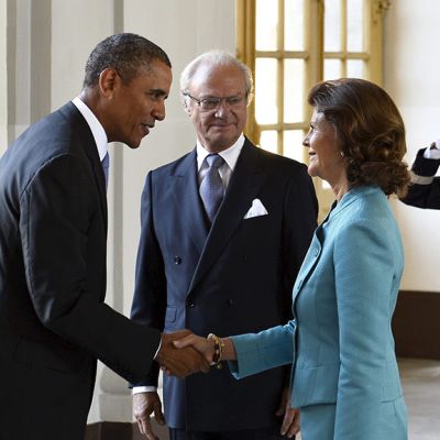 Barack Obama Ruotsin kuningas Kaarle Kustaa ja Silvia.