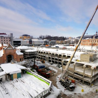Kuopion alatorin työmaa.