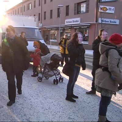 Flash mob -tapahtuma Seinäjoella.