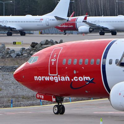 Norwegian-yhtiön matkustajalentokone.