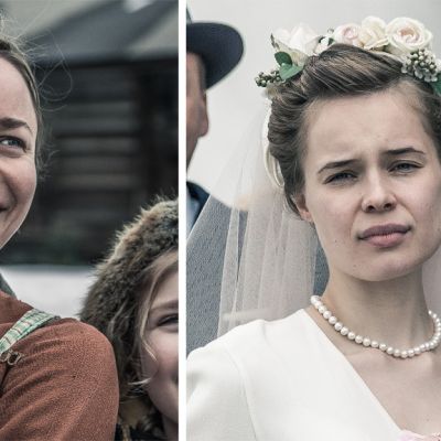 Paula Vesala ja Marketta Tikkanen Tuntemattoman sotilaan rooleissaan.