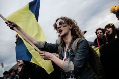 Demonstration i Ukraina