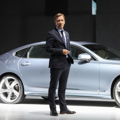 Toimitusjohtaja Håkan Samuelsson lehdistötilaisuudessa Soulissa, Etelä-Koreassa 3. marraskuuta 2016.