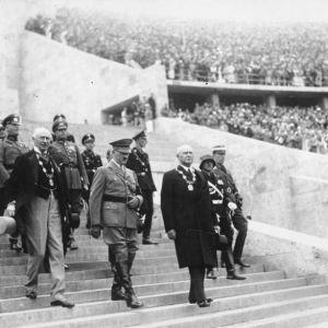 Olympiska spelens öppningsceremoni i Berlin 1936.