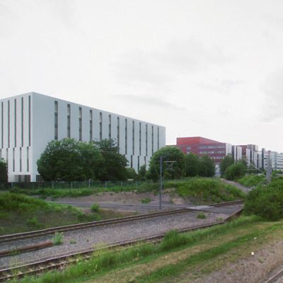 Havainnekuva esittää Turun Kupittaalle rakennettevaa Pohjola Sairaalaa.