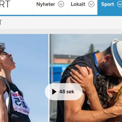 Melwin Lycke Holm sai onnittelut olympiavoittaja-isältään Stefan Holmilta.