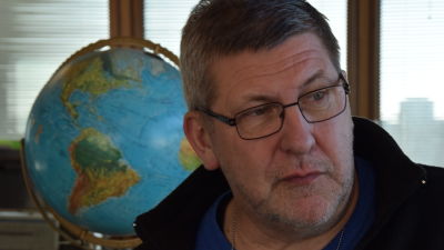Isexpert Jouni Vainio vid Meteorologiska institutet