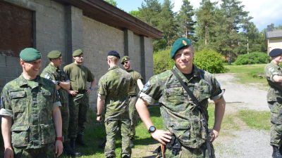 Tony Enlund och andra reservister som deltar i Baltops 15.