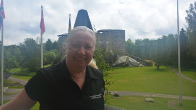 Anne Ingman vid Raseborgs slott.