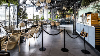En stängd restaurang.
