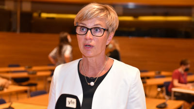 Veronica Rehn-Kivi haastattelussa.