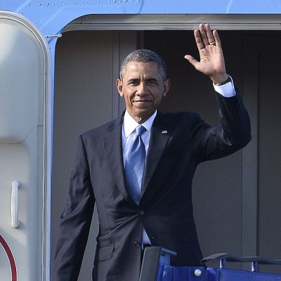 Yhdysvaltain presidentti Barack Obama saapuu Tukholmaan.