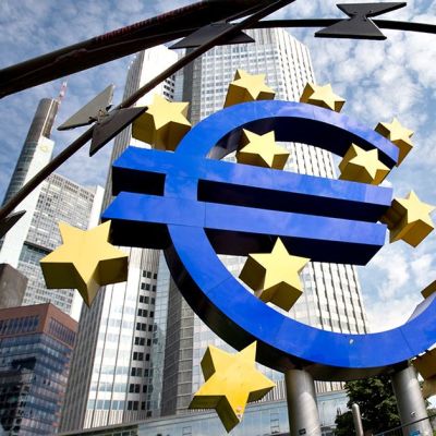 Euroopan keskuspankki Frankfurtissa.