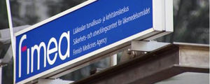 Fimea, eller det längre namnet Säkerhets - och utvecklingscentret för läkemedelsmrådet, övervakar bland annat mediciner och läkemedelsbranschen. Fimeas skylt.
