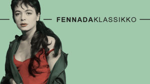 Markkinointikuva Fennada-klassikosta, nainen vihreällä taustalla