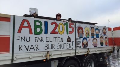Abi 2015 på lastbilsflak i Kimito.